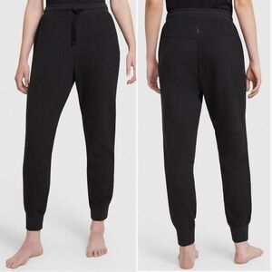 NIKE Women's Yoga Luxe Dri-FIT Joggers XL Black Waffle Thermal
